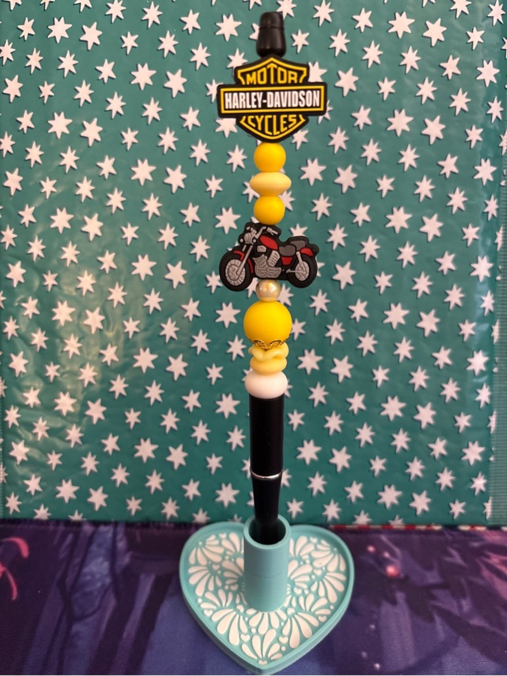 Harley Davidson Beaded Pen
